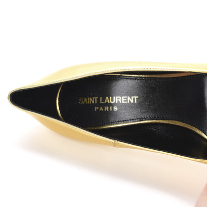 Saint Laurent Metallic Calfskin Opyum 110 Pumps 36 Oro 7 of 10