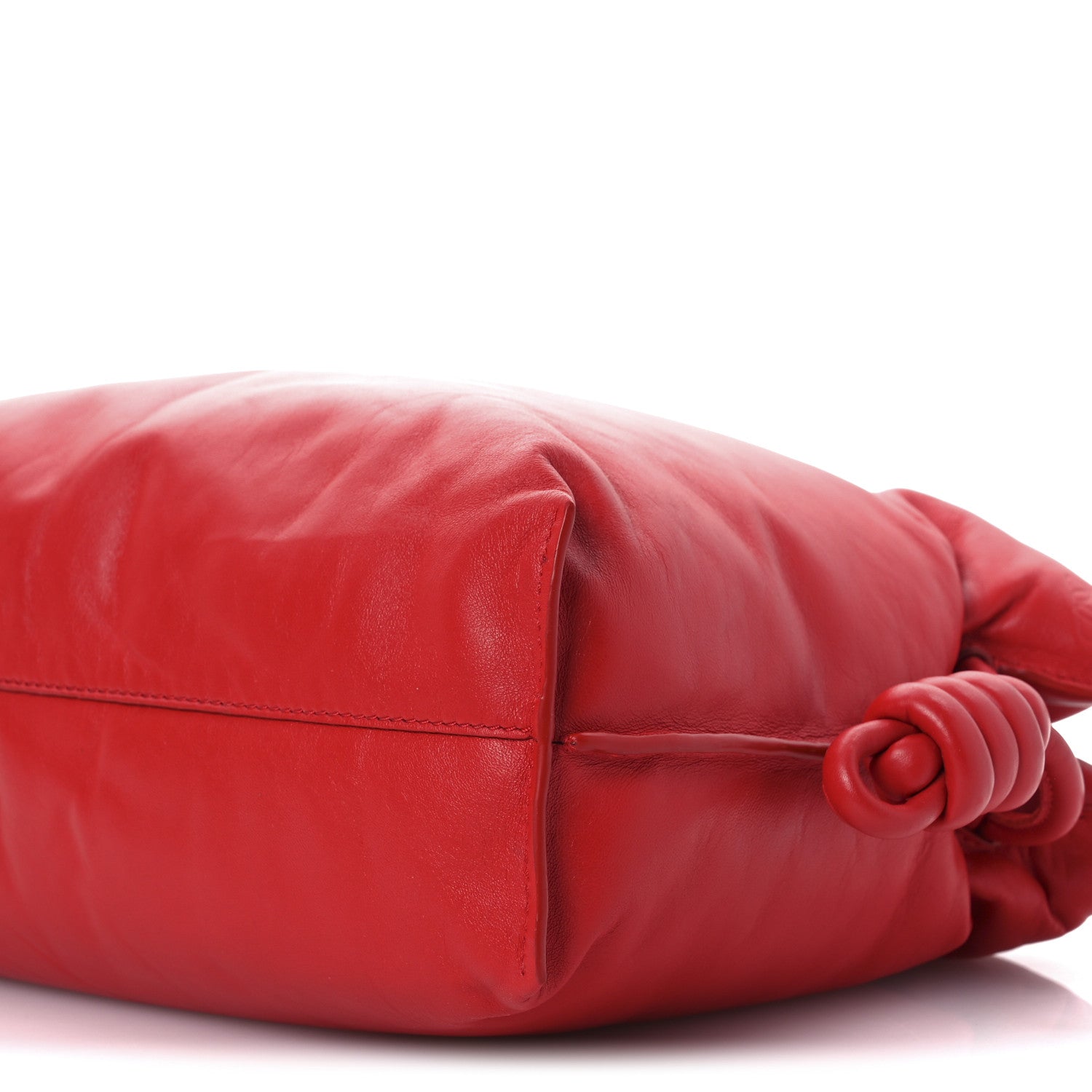 Loewe Calfskin Flamenco Puffer Knot Bag Red 9 of 11