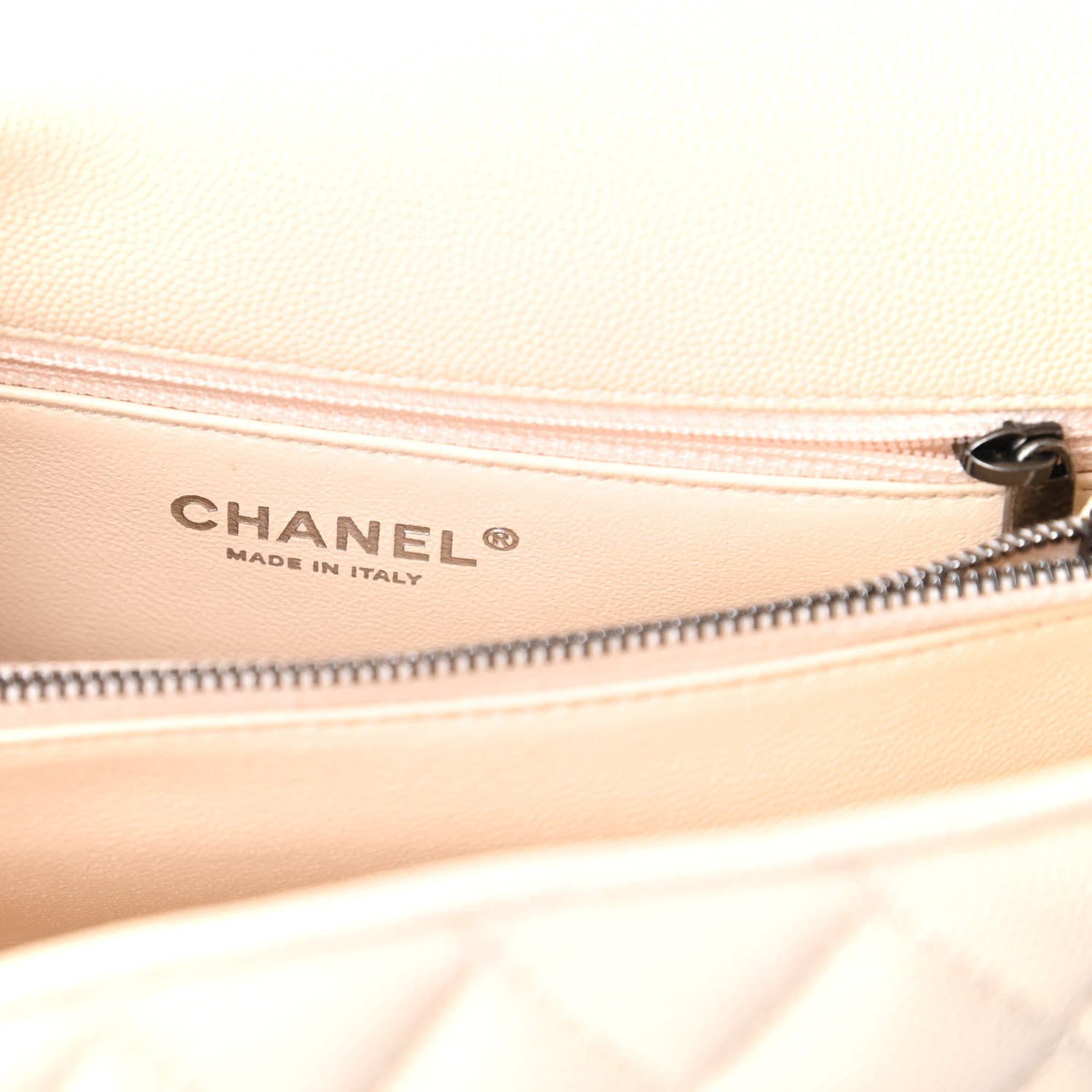 Chanel Caviar Lizard Quilted Medium Coco Handle Flap White 8 of 10