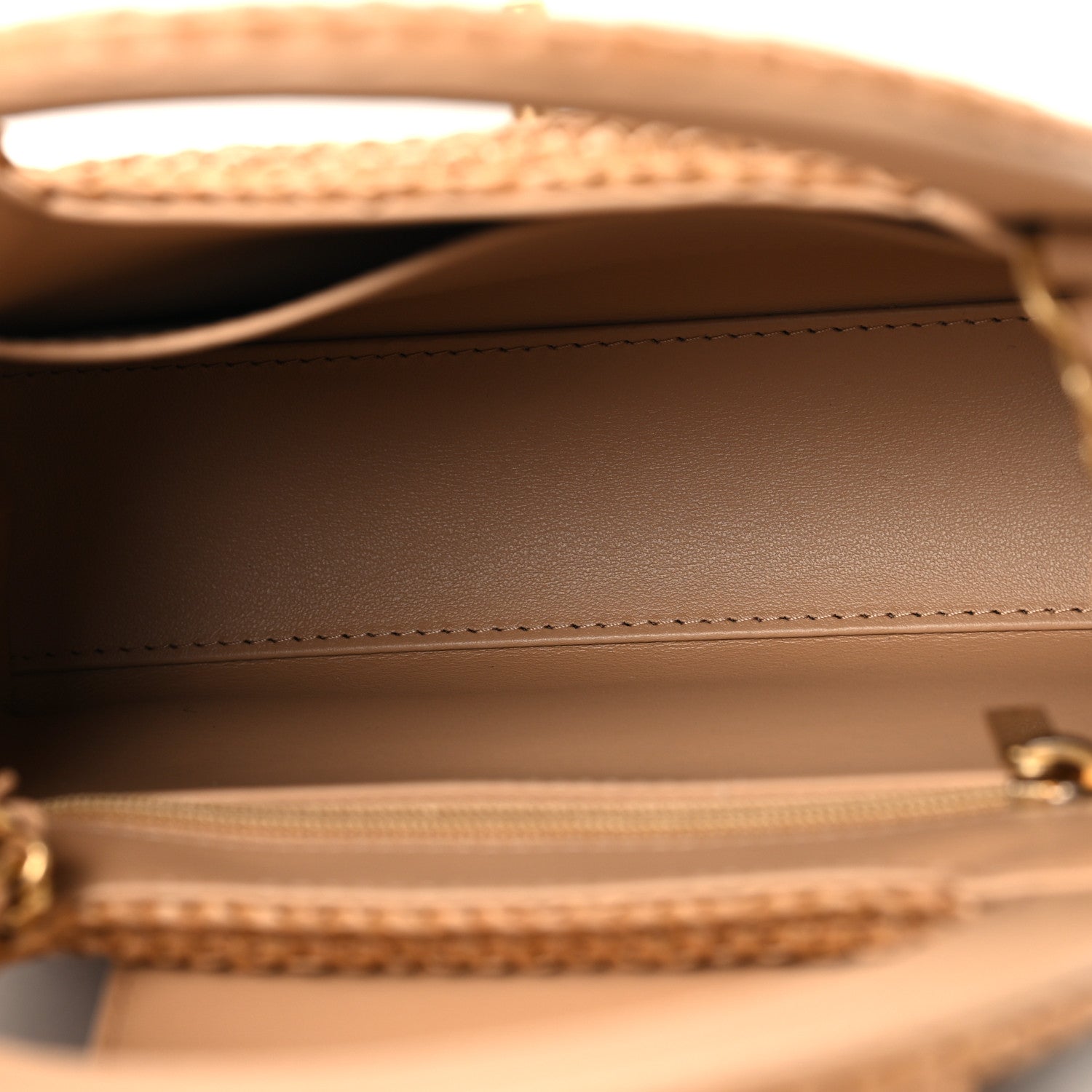 Chanel Braided Raffia Nano Kelly Flap Bag Dark Beige 5 of 11