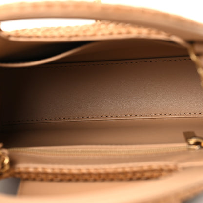 Chanel Braided Raffia Nano Kelly Flap Bag Dark Beige 5 of 11