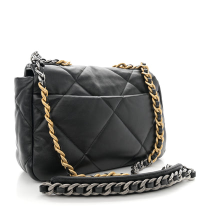 Chanel Lambskin Quilted Medium Chanel 19 Flap Black 3 of 11