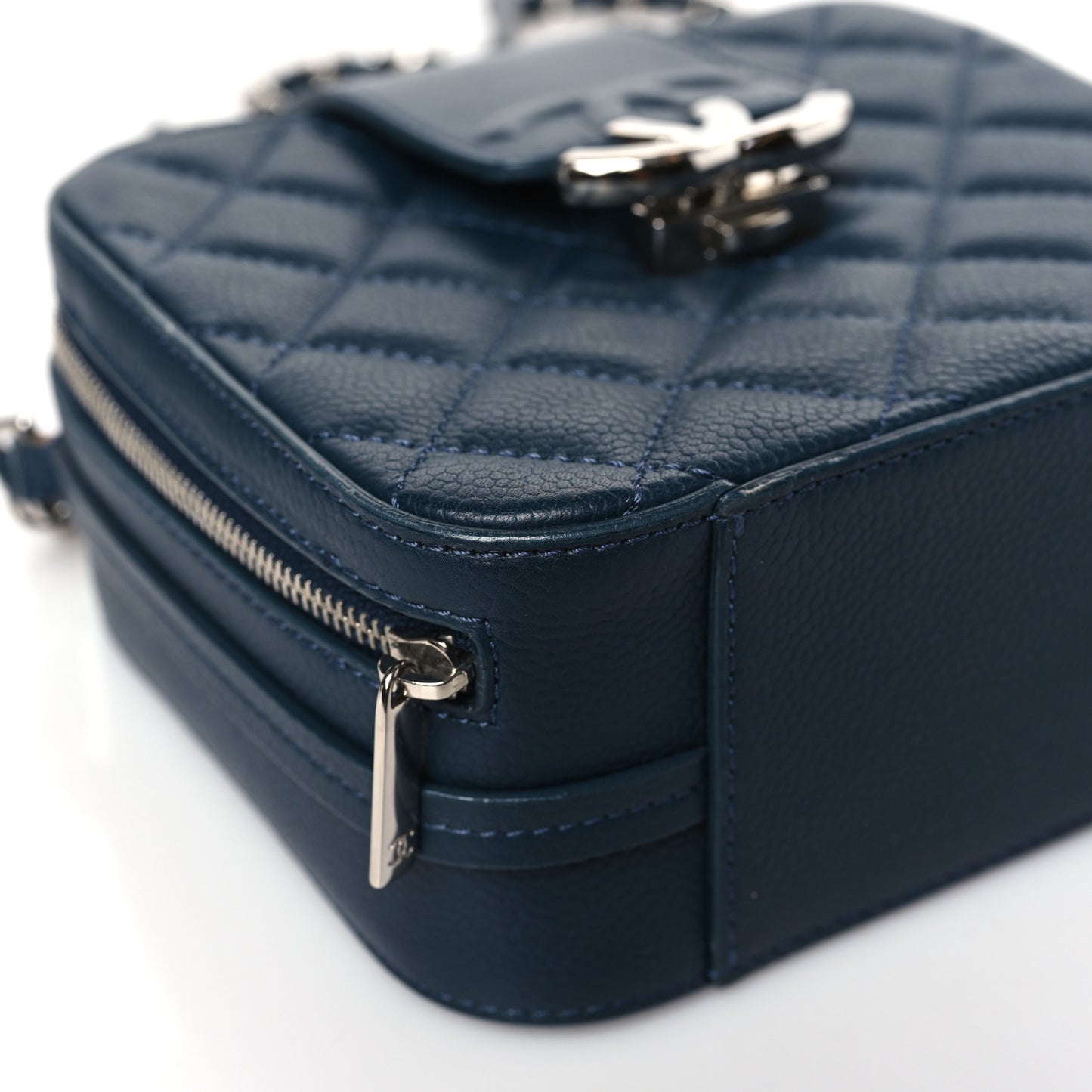 Caviar Mini Camera Case Bag Navy Blue
