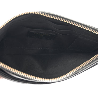 Chanel Caviar Quilted Filigree Zip Pouch Black 5 of 12
