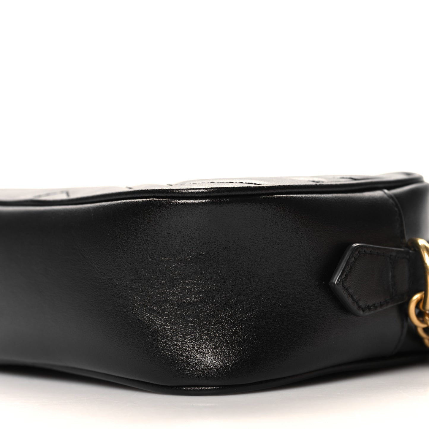 Calfskin Matelasse Mini GG Marmont Chain Shoulder Bag Black