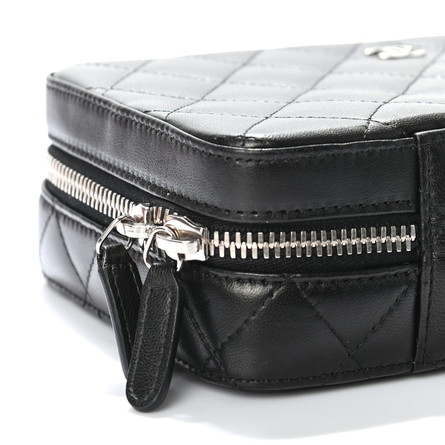Chanel Lambskin Quilted Jewelry Case Black 7 of 8