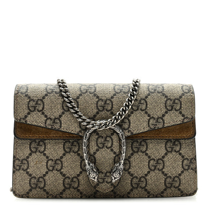 Gucci GG Supreme Monogram Super Mini Dionysus Shoulder Bag Taupe 1 of 9