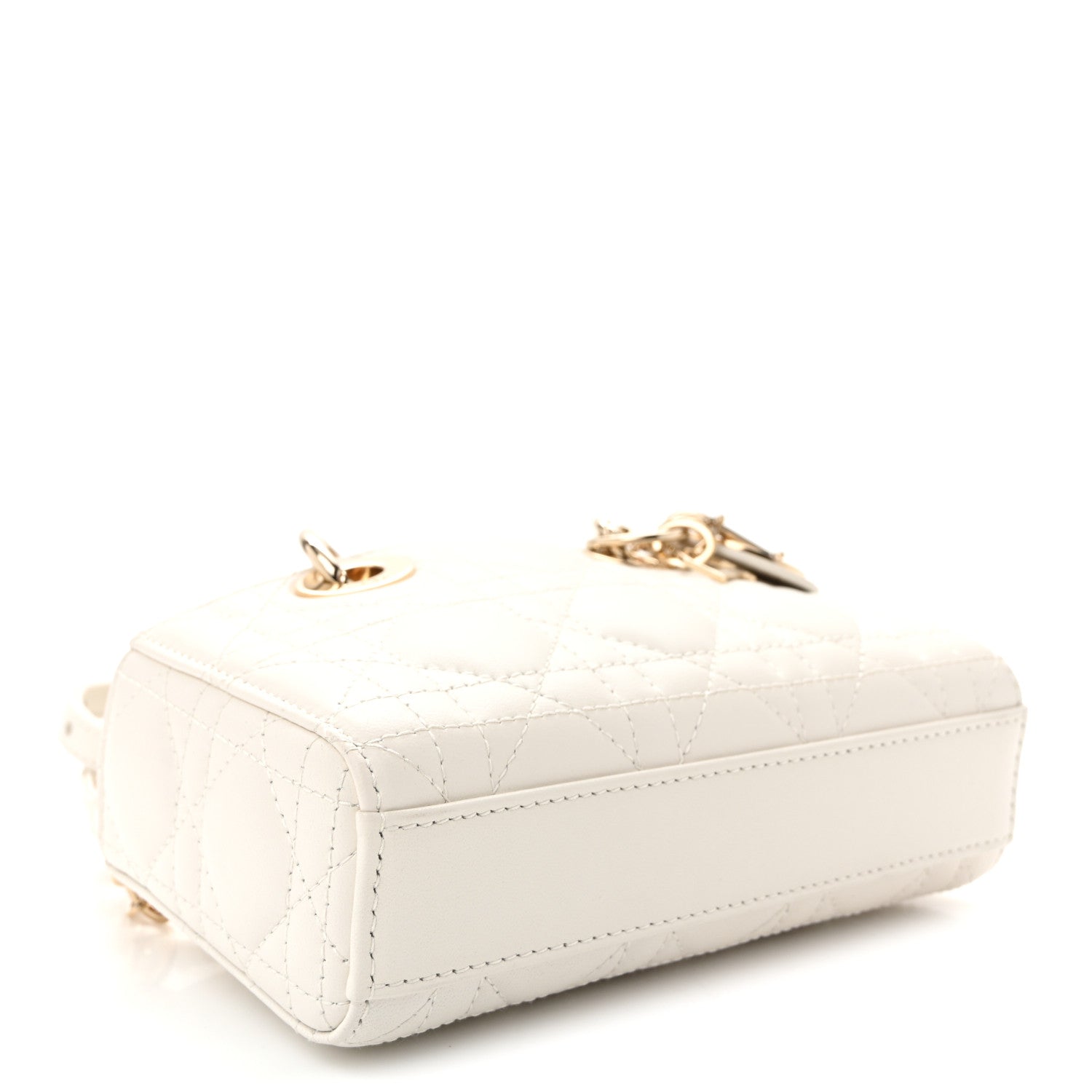 Christian Dior Lambskin Cannage Micro Lady D-Joy Latte 3 of 9