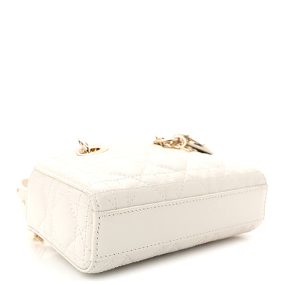Christian Dior Lambskin Cannage Micro Lady D-Joy Latte 3 of 9