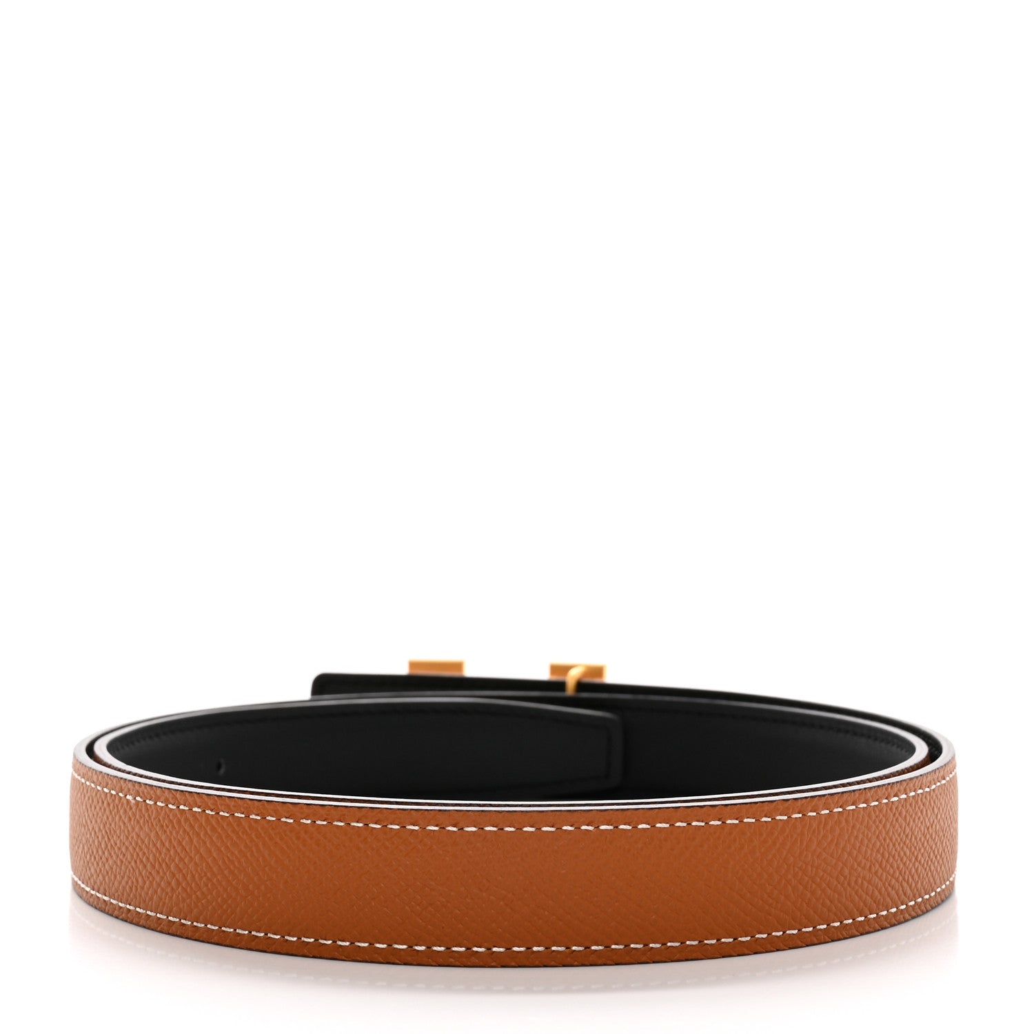 Hermes Swift Epsom 24mm Mini H Belt 90 36 Black Gold 2 of 7