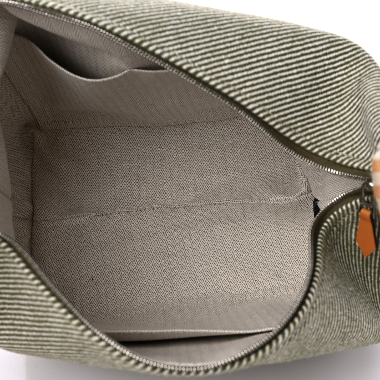 Wool Large Bride-A-Brac H Natte Pouch Vert Foret
