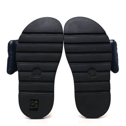 Louis Vuitton Nylon Monogram Womens Pool Pillow Comfort Mules 36 Navy Blue 5 of 9