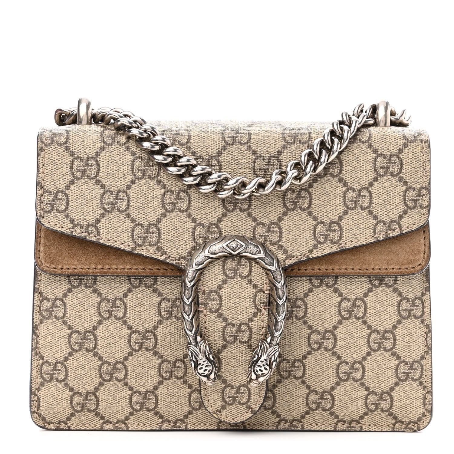 Gucci GG Supreme Monogram Mini Dionysus Shoulder Bag Taupe 1 of 12
