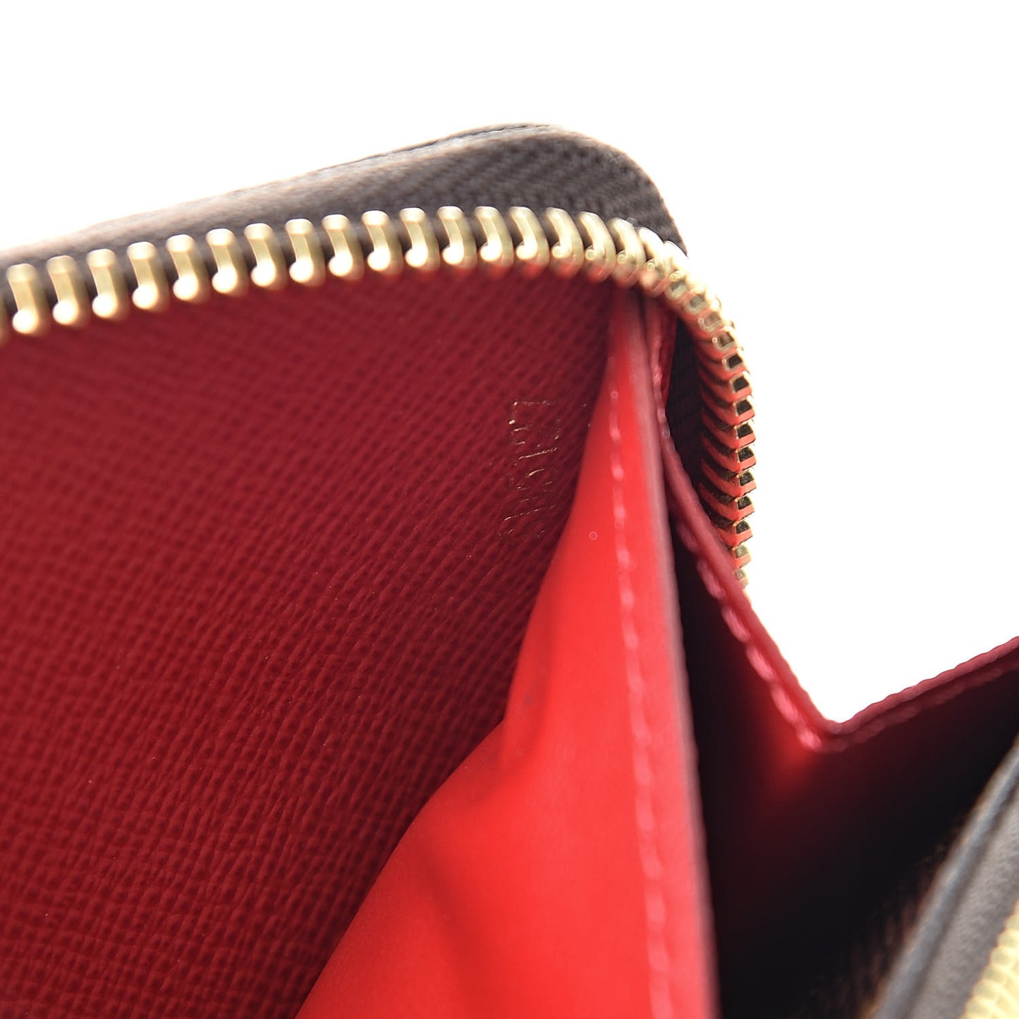 Damier Ebene Clemence Wallet Cherry