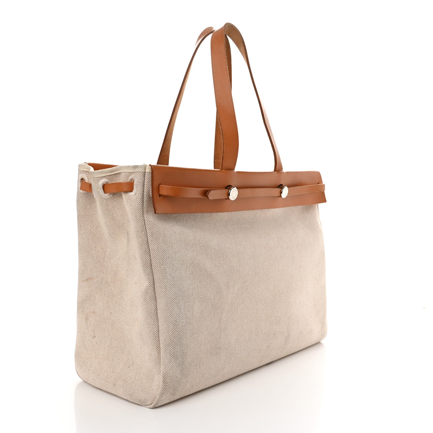 Hermes Toile Vache Hunter Herbag Cabas MM Natural 4 of 17