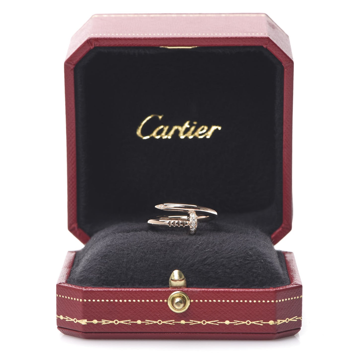 18K Pink Gold Diamond Juste Un Clou Ring 54 6.75