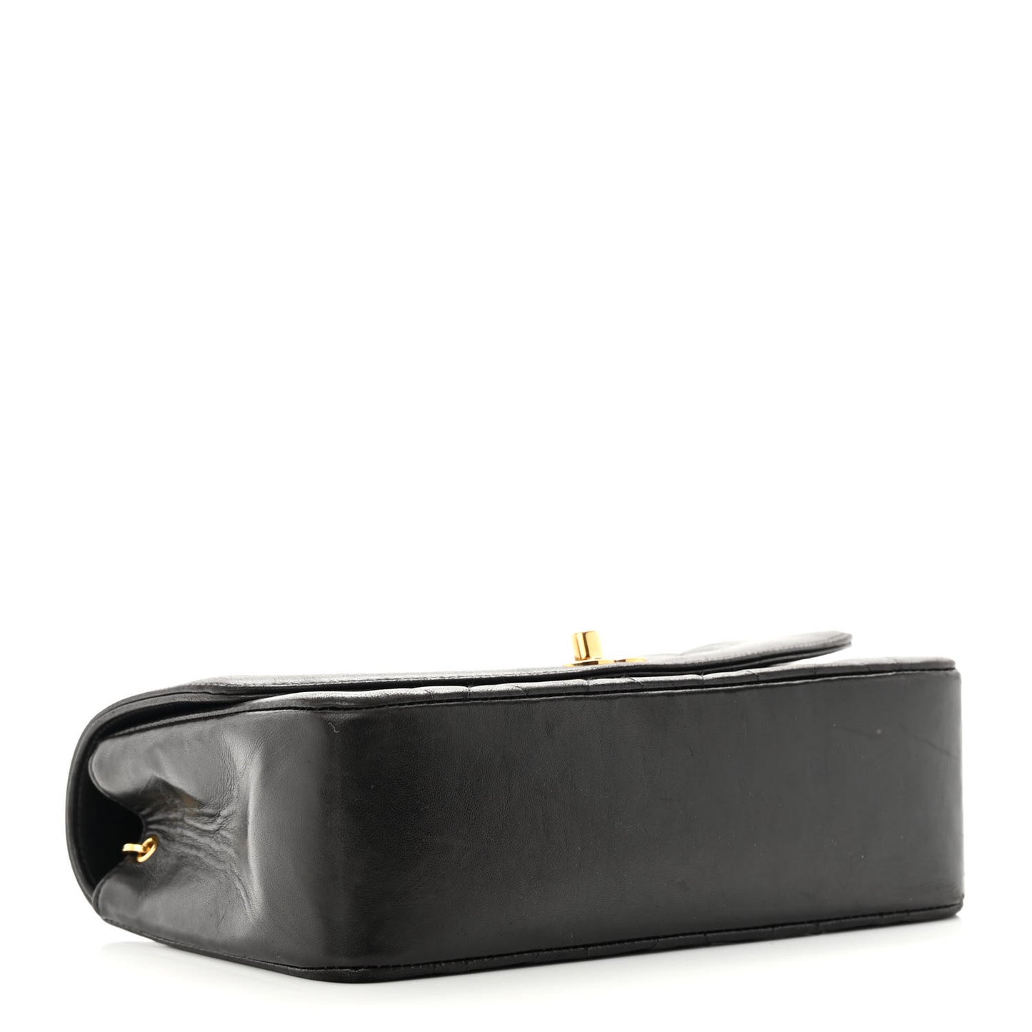 Lambskin Quilted Small Single Flap Black