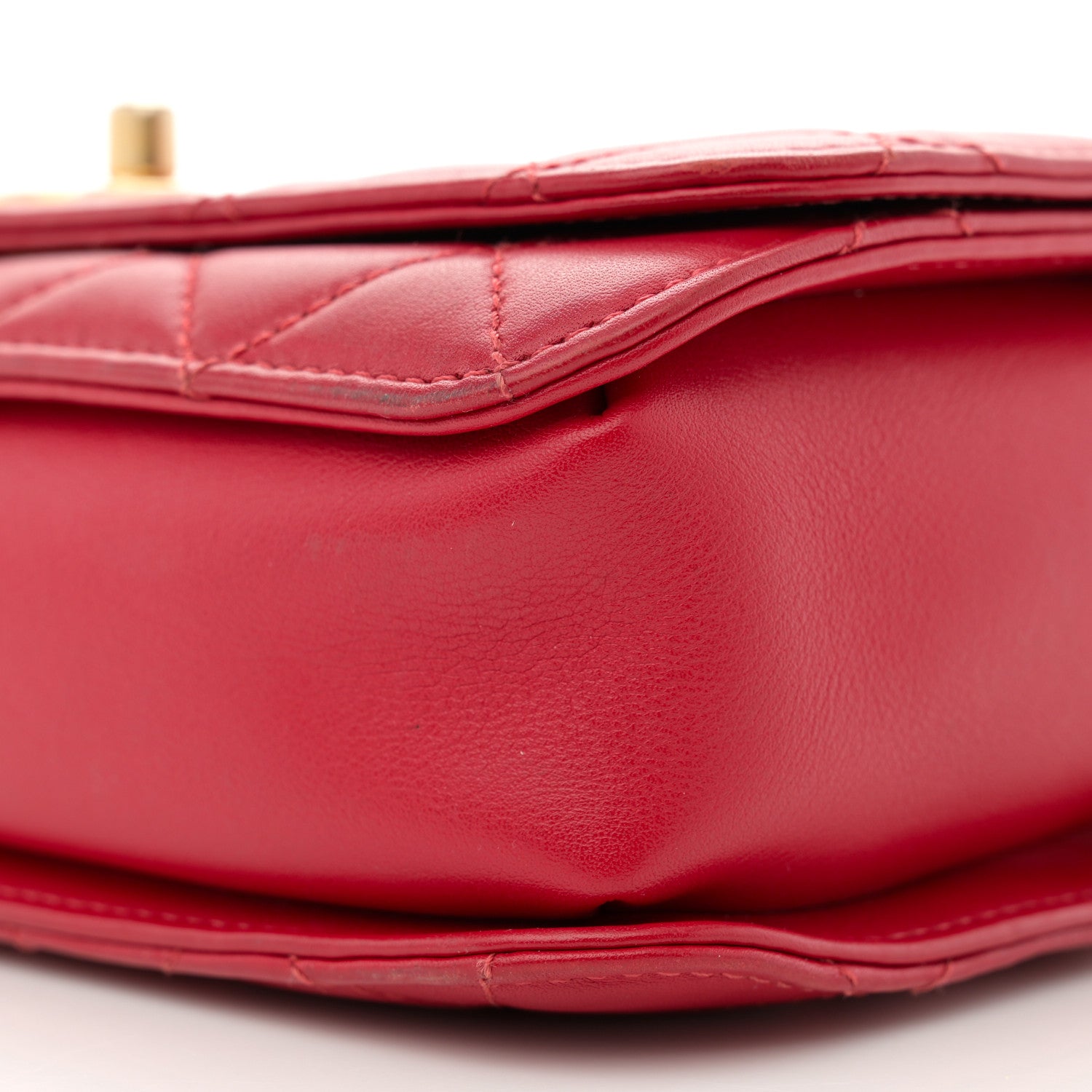 Chanel Lambskin Quilted Multiple Chain Flap Red 10 of 13