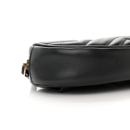 Gucci Calfskin Matelasse GG Marmont Belt Bag 95 38 Black 10 of 11