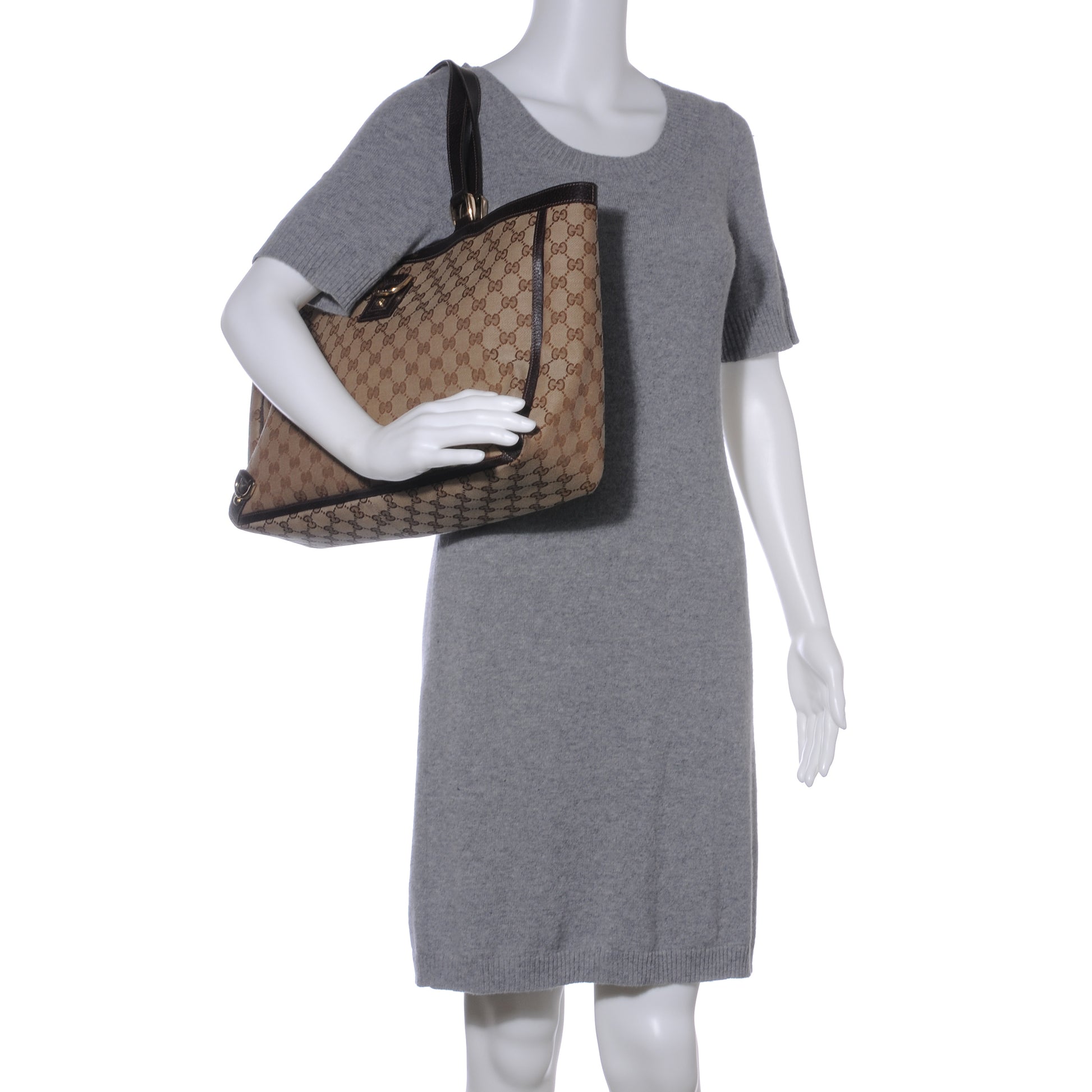 Gucci Monogram Large Abbey Tote Ebony 2 of 8