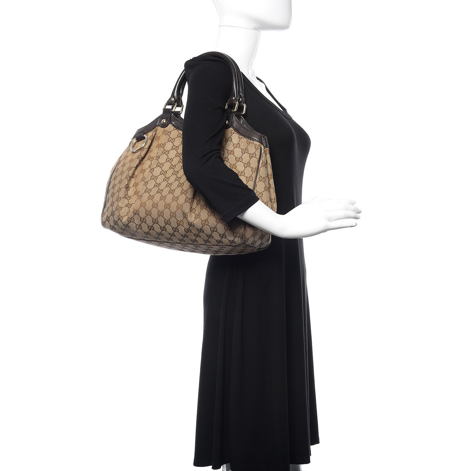 Gucci Monogram Medium Sukey Tote Dark Brown 2 of 21