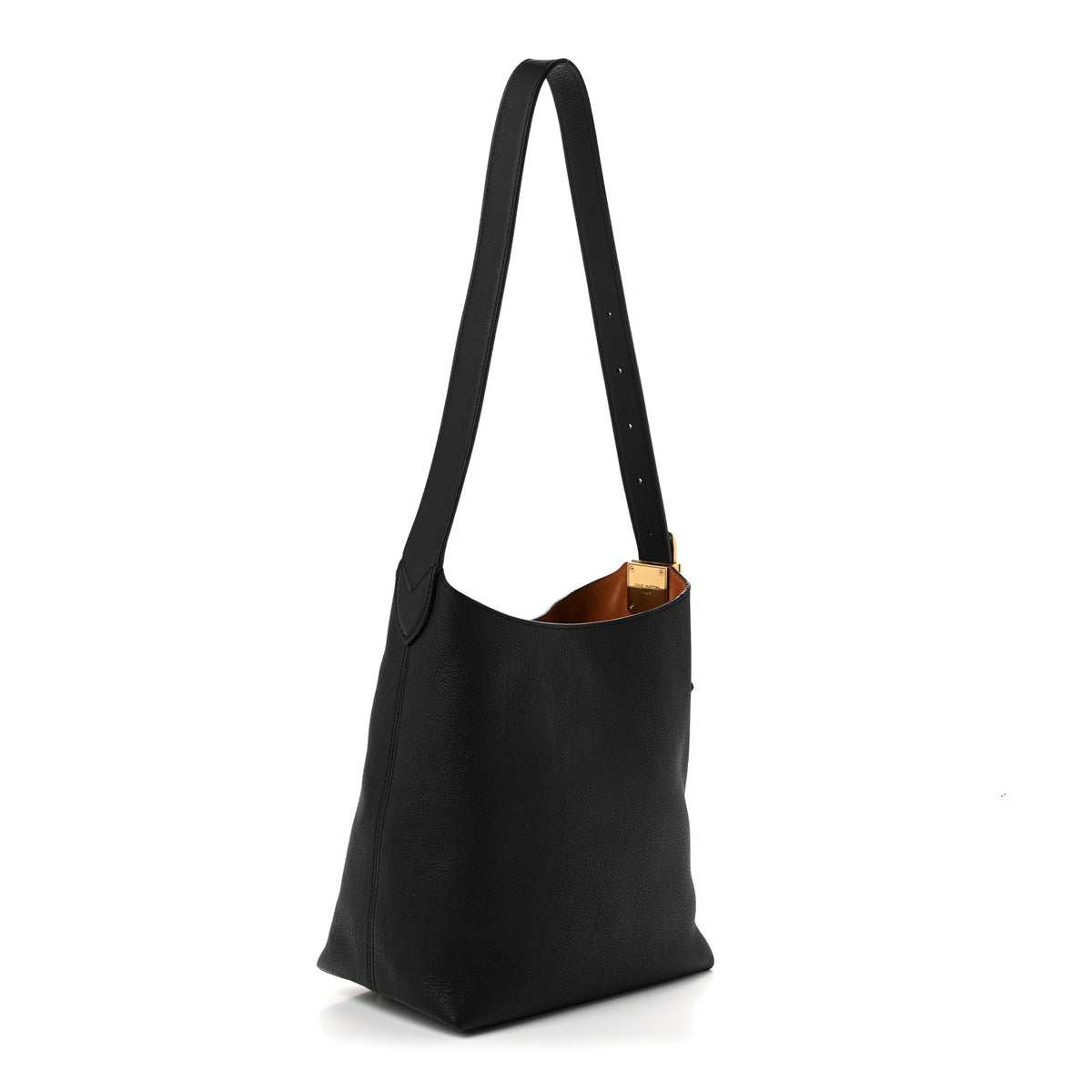 Louis Vuitton Grained Calfskin Low Key Hobo PM Black 4 of 10