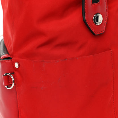 Fendi Nylon Vitello Backpack Red 13 of 16