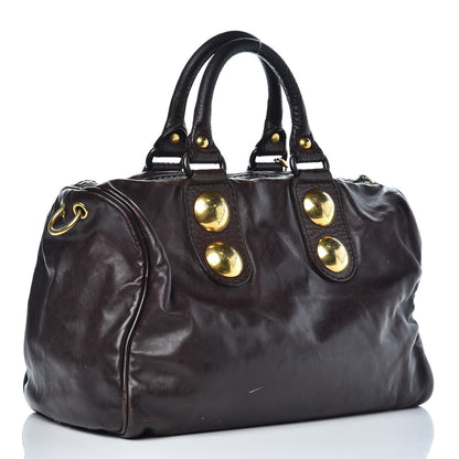 Gucci Calfskin Medium Babouska Boston Tote Dark Brown 3 of 14