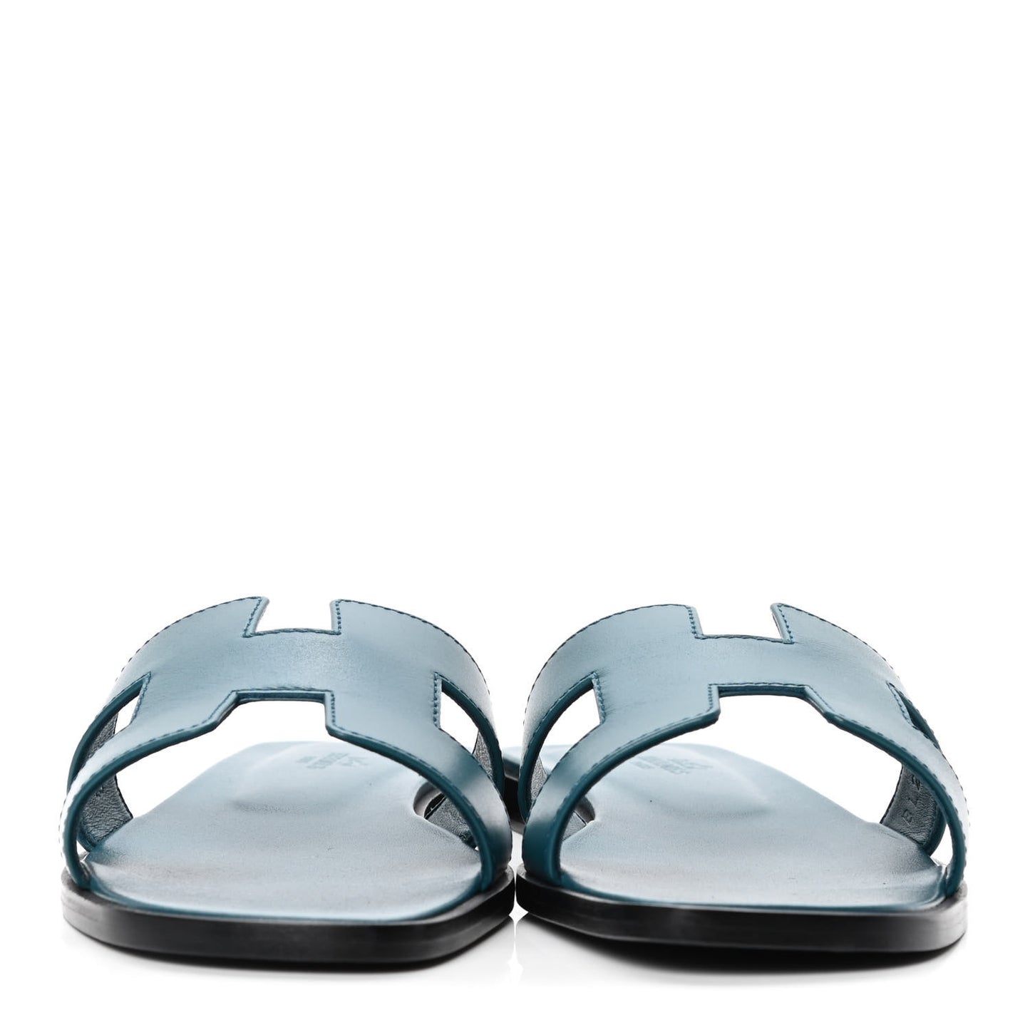 Box Calfskin Oran Sandals 38 Blue Velvet