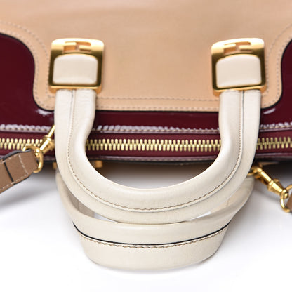 Fendi Calfskin Patent Small Chameleon Tote Cognac Bordeaux 11 of 12