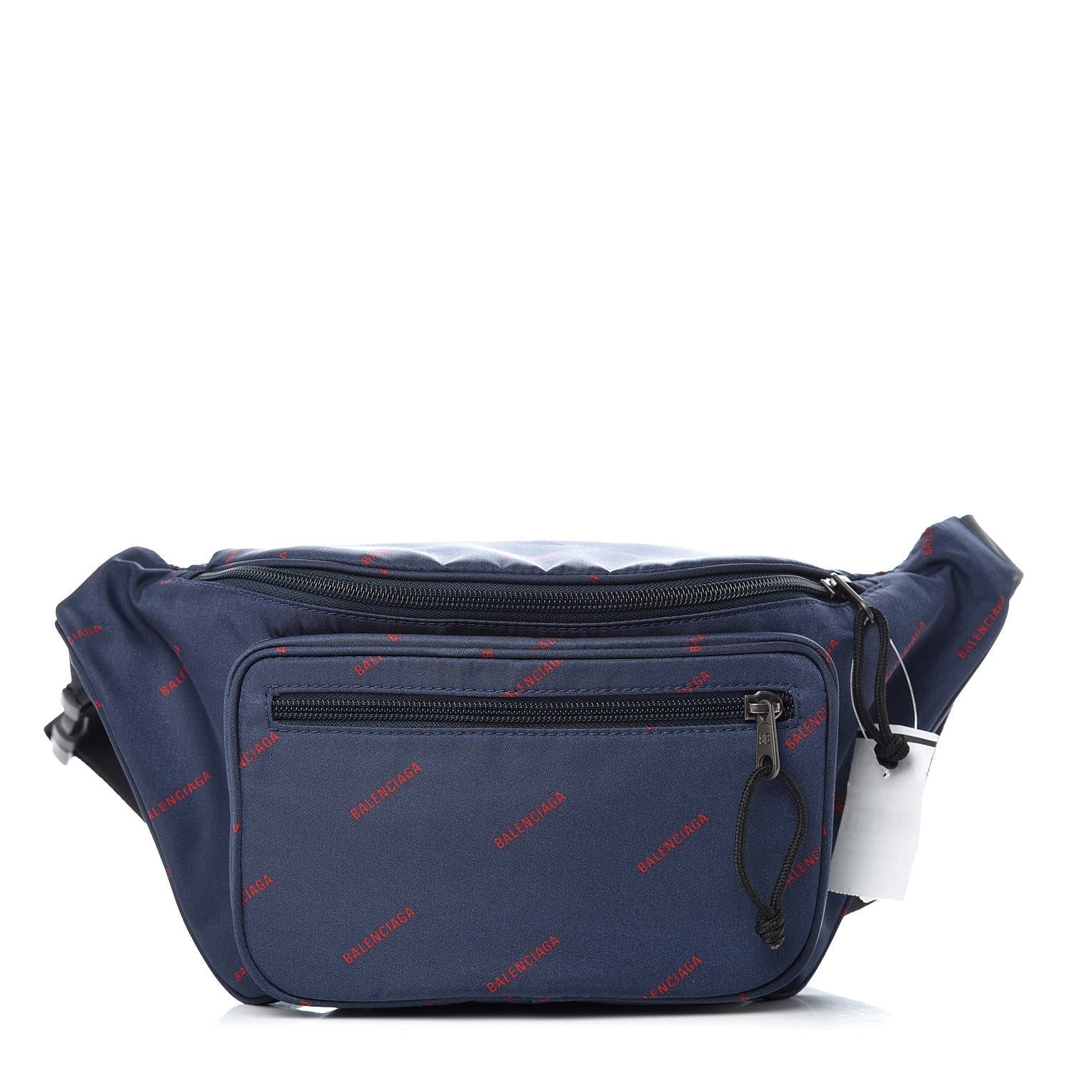 Balenciaga Twill Nylon Allover Logo Explorer Beltpack Bleu Canopee Rouge 1 of 9
