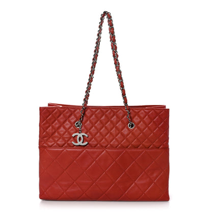 Chanel Calfskin Quilted Large In the Business Tote Red 1 of 9