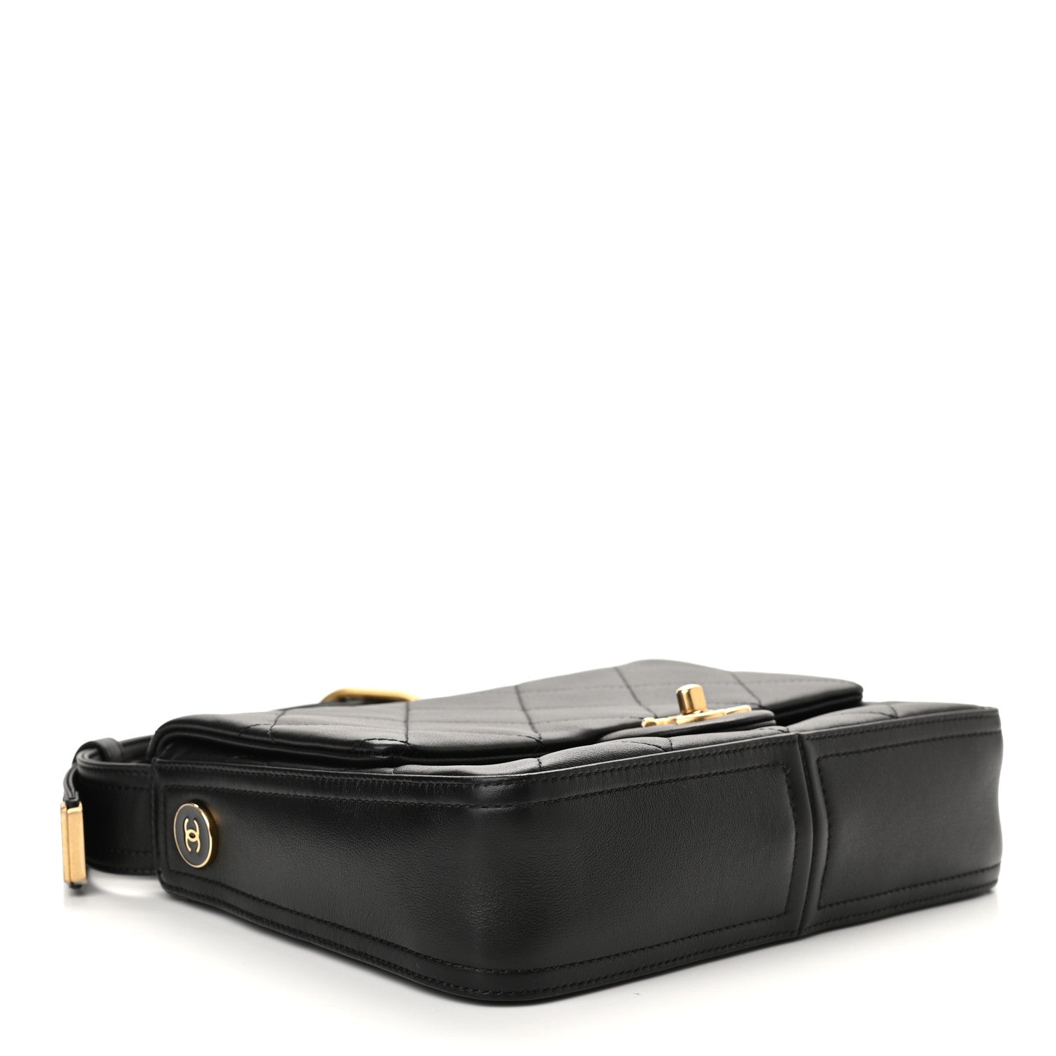 Chanel Calfskin Stitched Easy Mood Flap Black 4 of 11