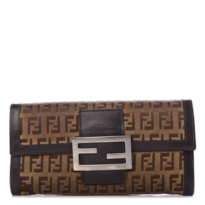 Fendi Zucchino Forever Continental Wallet Brown 1 of 11