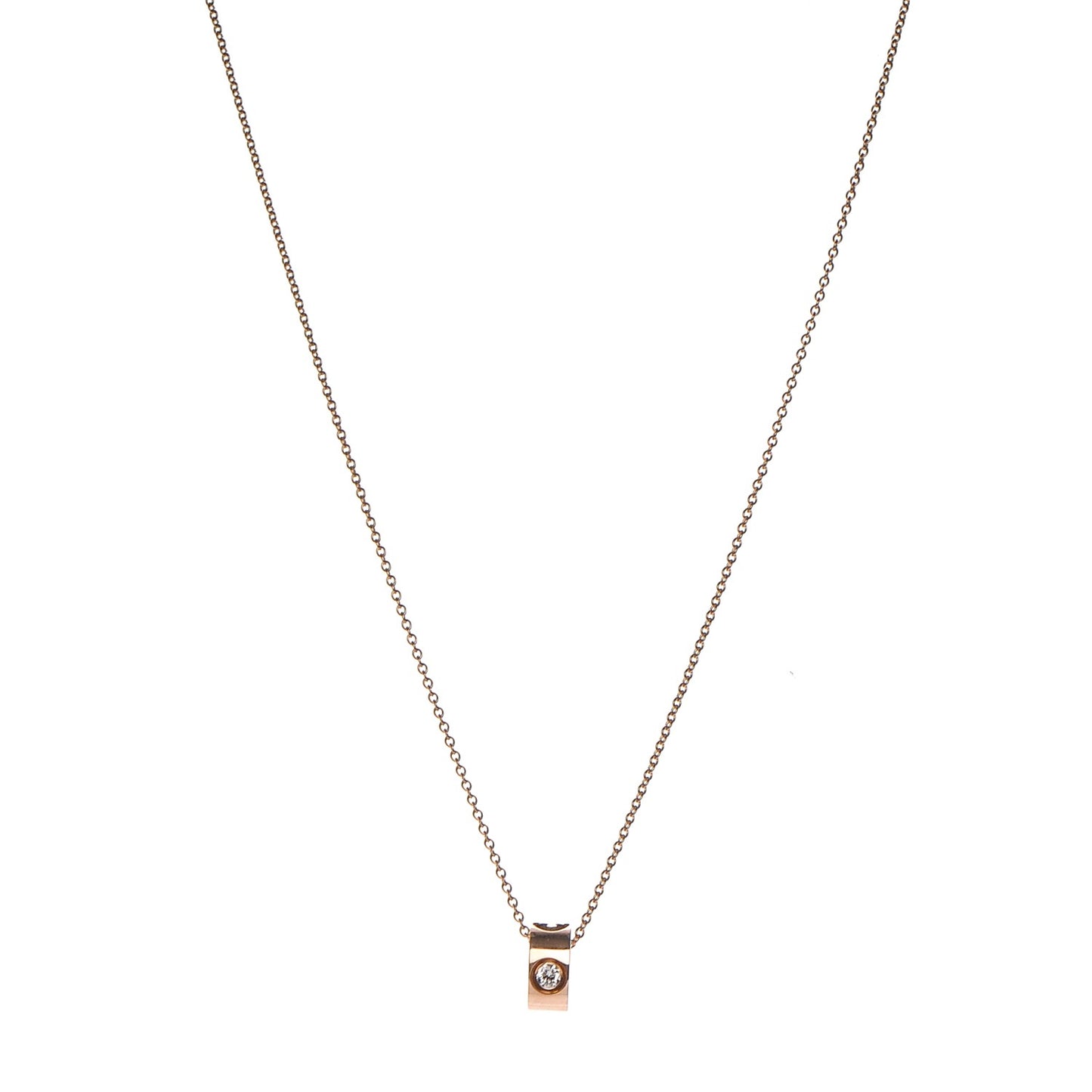 18K Yellow Gold Empreinte Pendant Necklace