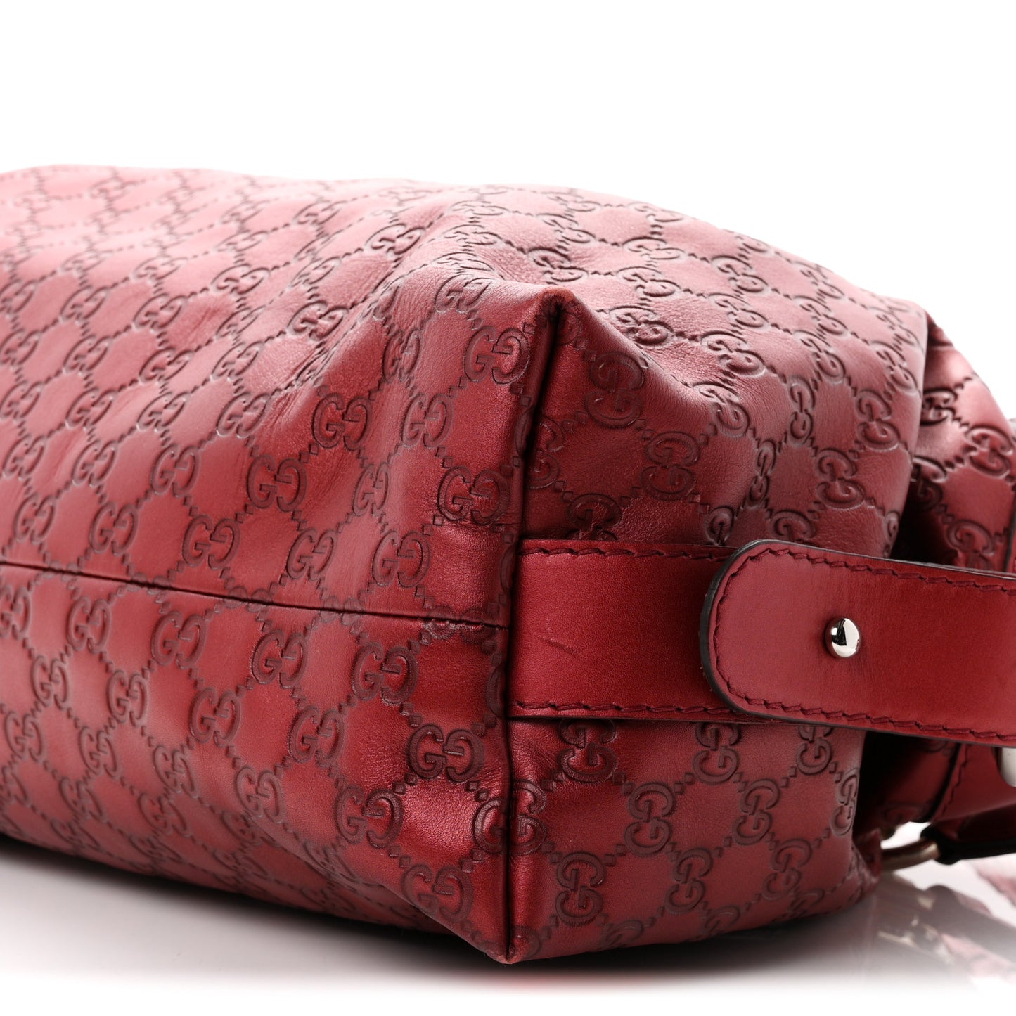 Metallic Guccissima Medium Bamboo Bar Tote Red