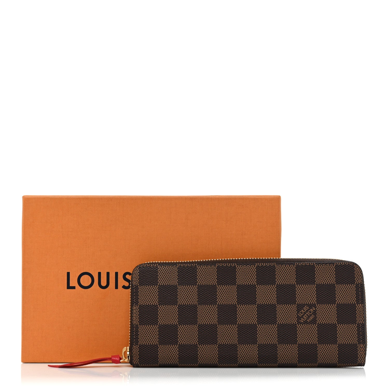 Louis Vuitton Damier Ebene Clemence Wallet Cherry 10 of 10