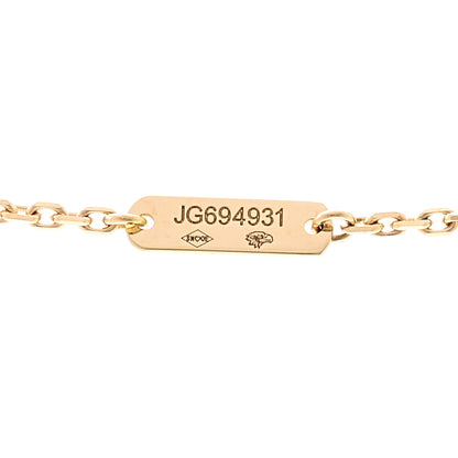 Van Cleef & Arpels 18K Yellow Gold Guilloche Vintage Alhambra Pendant Necklace 5 of 6