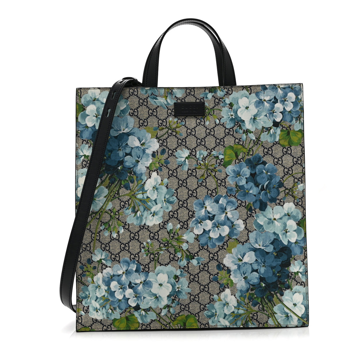 Gucci Soft GG Supreme Monogram Blooms Vertical Tote Blue 1 of 10