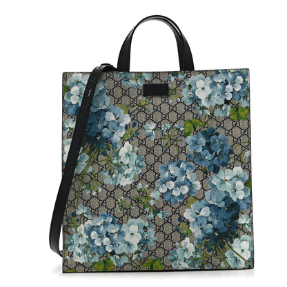 Gucci Soft GG Supreme Monogram Blooms Vertical Tote Blue 1 of 10