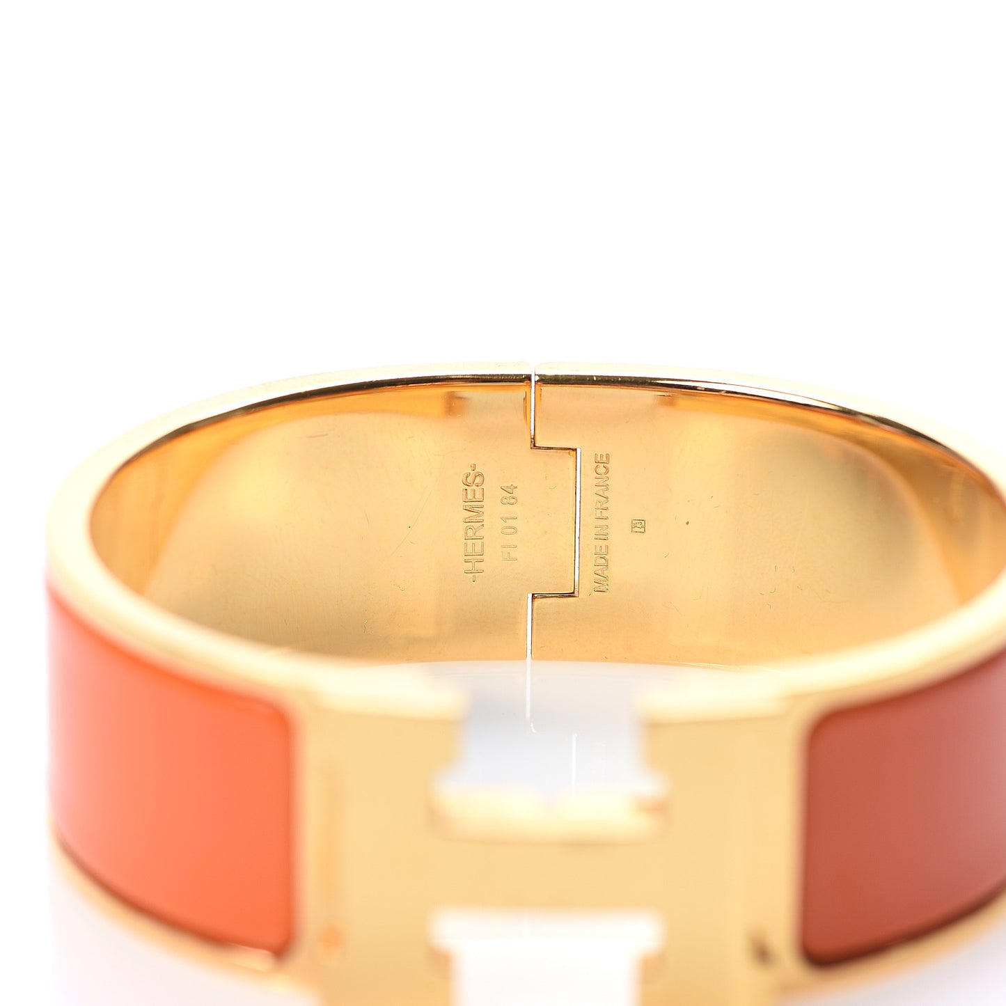 Enamel Wide Clic Clac H Bracelet PM Orange
