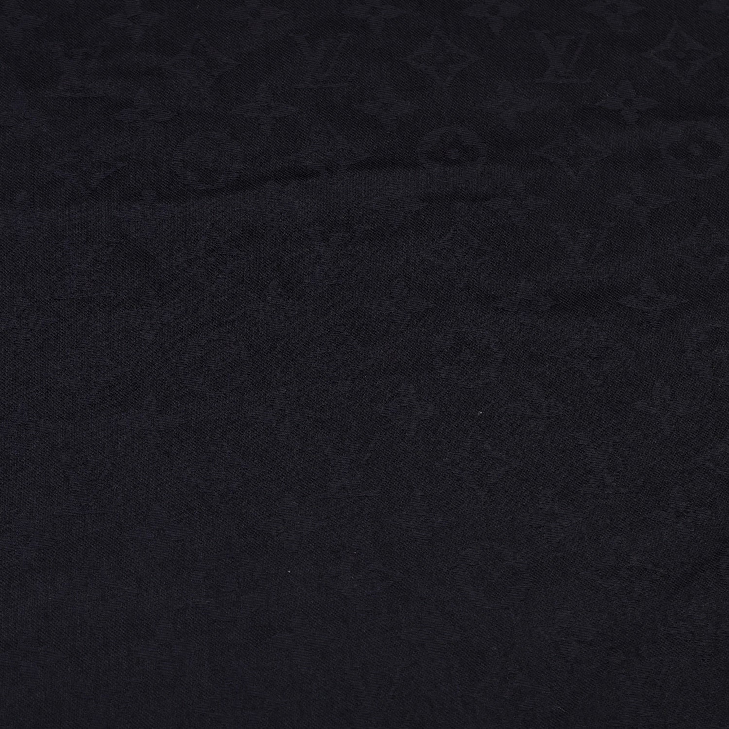 Louis Vuitton Silk Wool Monogram Shawl Black 3 of 4