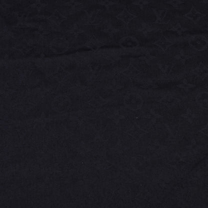 Louis Vuitton Silk Wool Monogram Shawl Black 3 of 4
