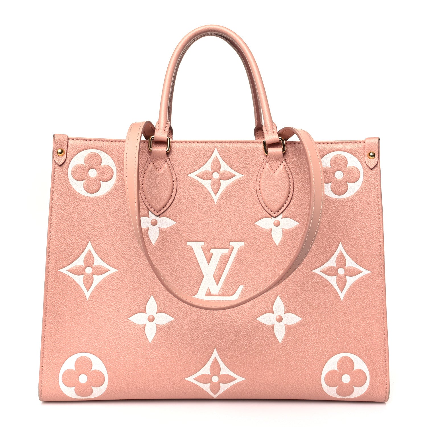 Louis Vuitton Empreinte Monogram Giant Onthego MM Rose Trianon Creme 1 of 8