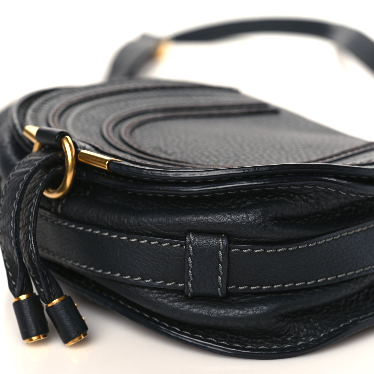 Chloe Calfskin Mini Marcie Round Crossbody Bag Black 9 of 9