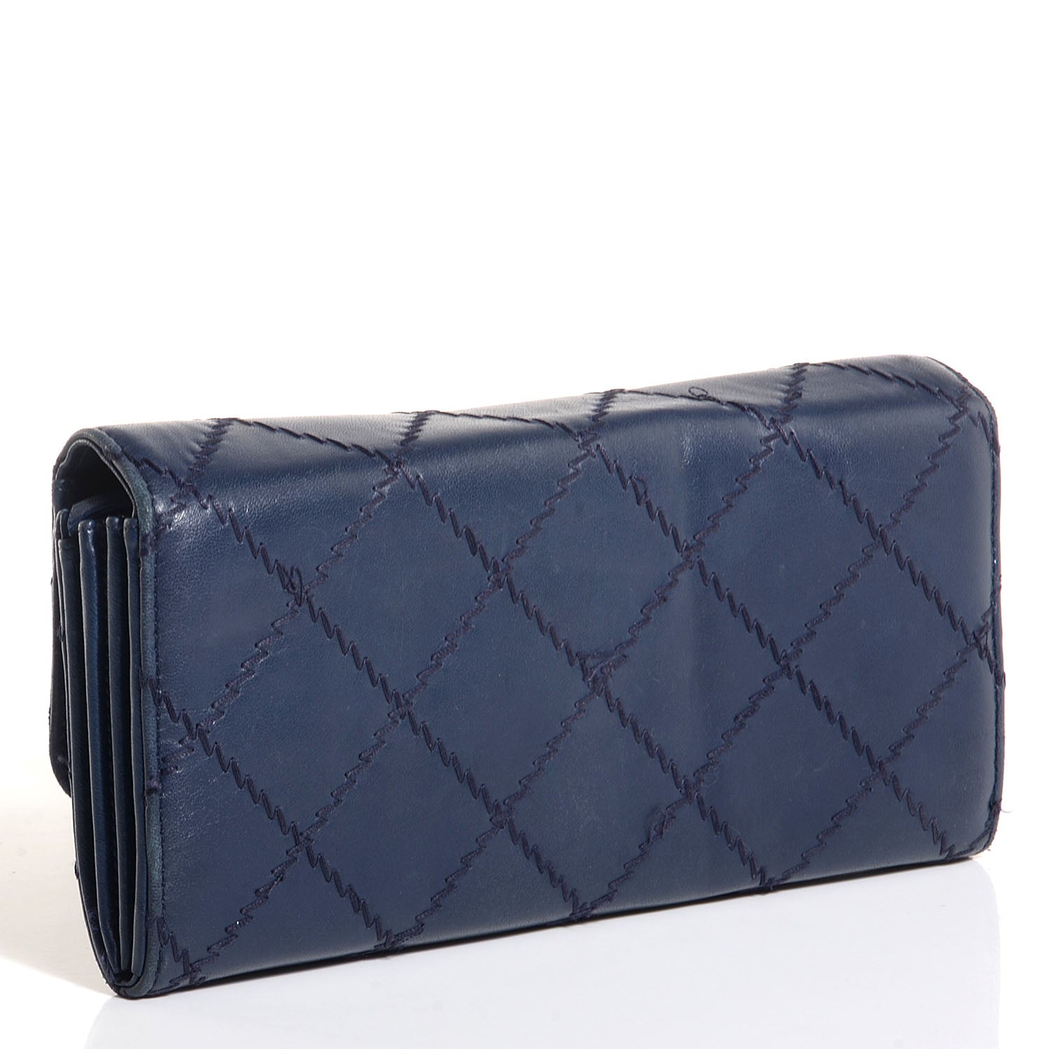 Chanel Calfskin Ultimate Stitch Clutch Flap Navy Blue 3 of 8