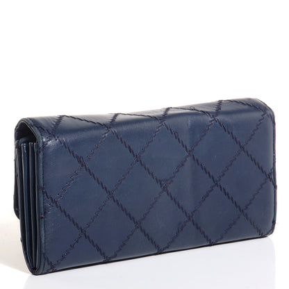 Chanel Calfskin Ultimate Stitch Clutch Flap Navy Blue 3 of 8