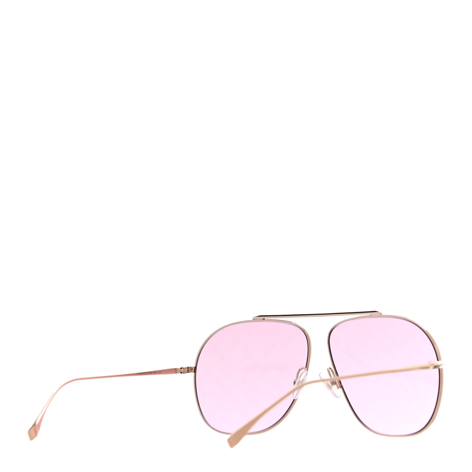 Fendi Metal FF Family Aviator Sunglasses FF0407 Pink 3 of 6