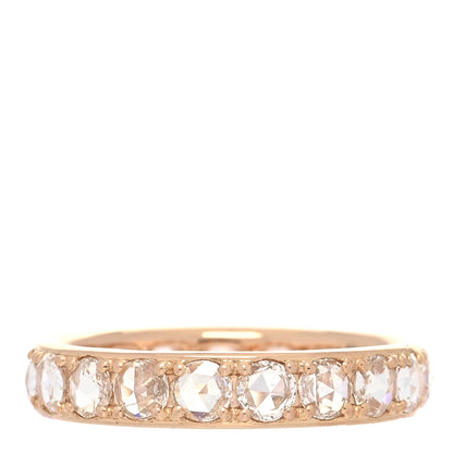 Tiffany 18K Rose Gold Diamond Metro Rose Cut Eternity Band Ring 52 6 3 of 5