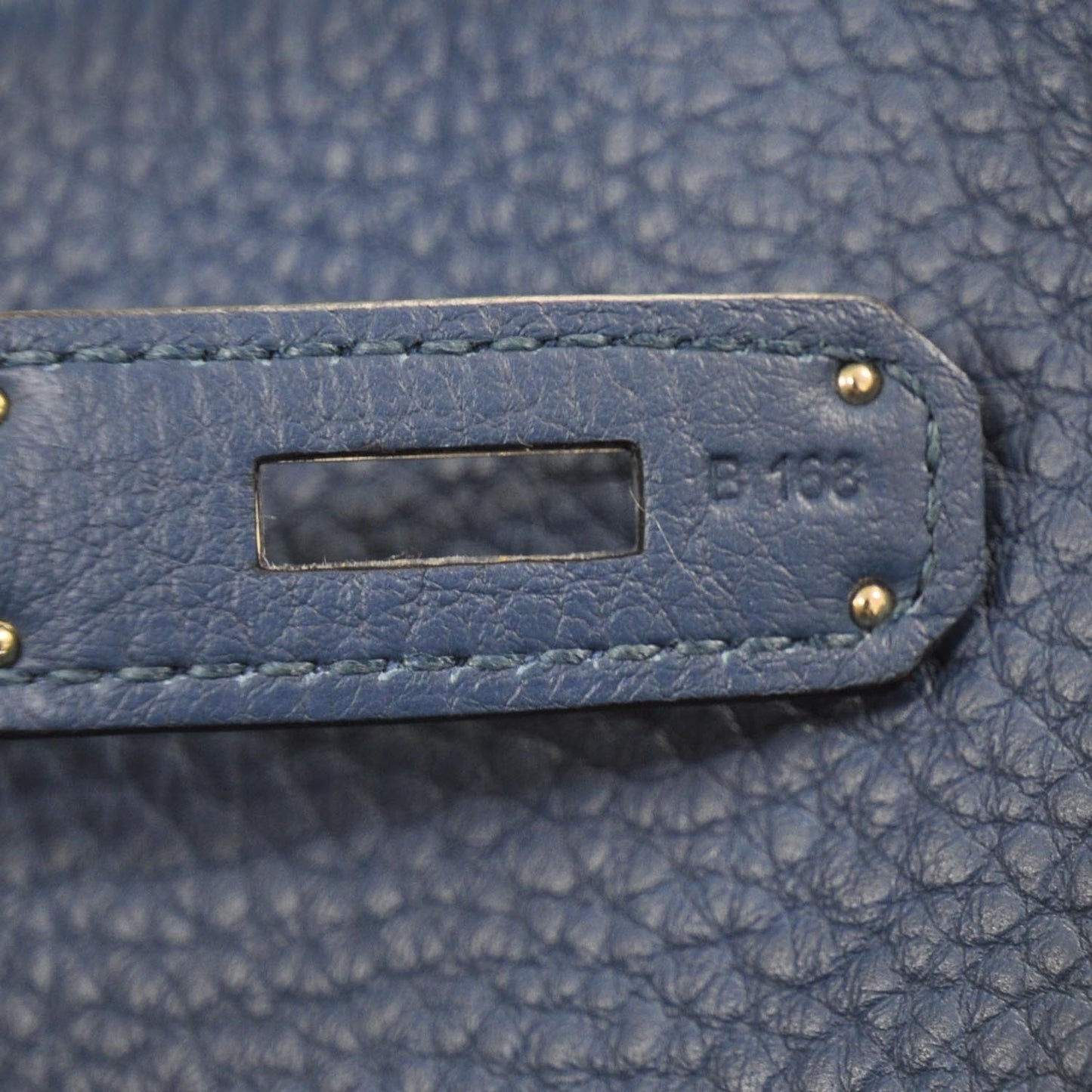 Taurillon Clemence Birkin 35 Bleu Thalassa NEW